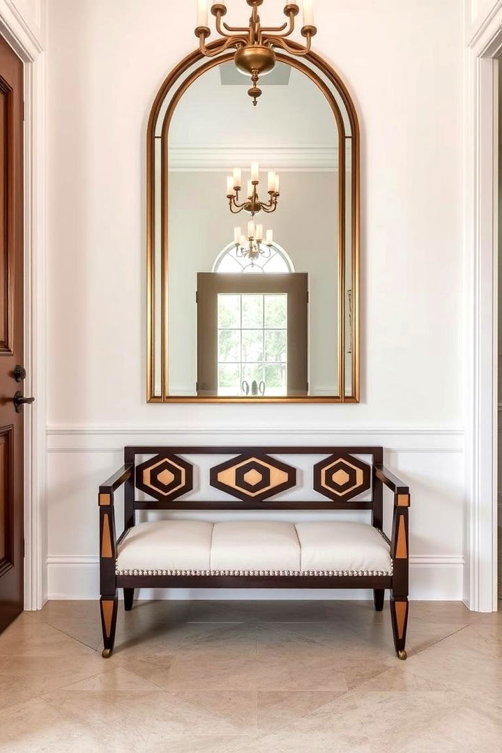 Elegant Art Deco Entryway Bench - 22 Entryway Bench Ideas