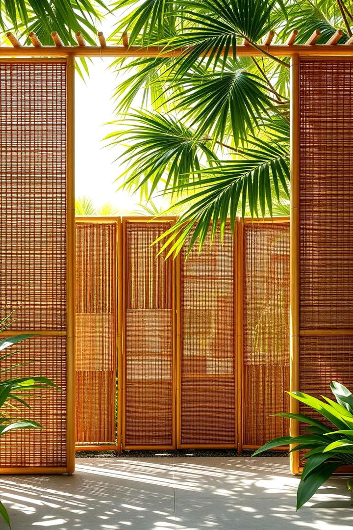Elegant Bamboo Privacy Enclosure - 22 Hot Tub Enclosure Ideas