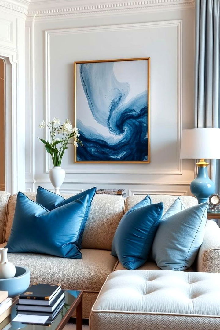 Elegant Blue Accents - 22 Blue Room Ideas