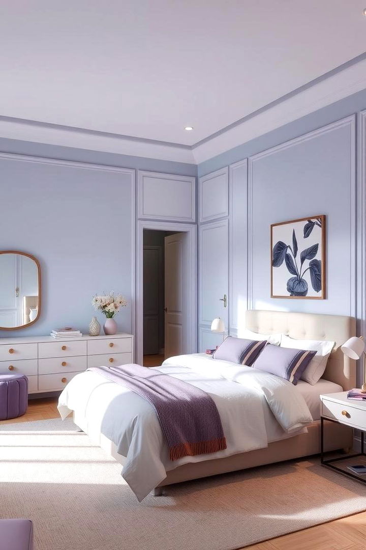 Elegant Blue Neutral Blend - 22 Blue and Purple Bedroom Ideas