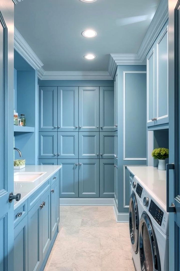 Elegant Blue Serenity - 22 Blue Laundry Room Ideas