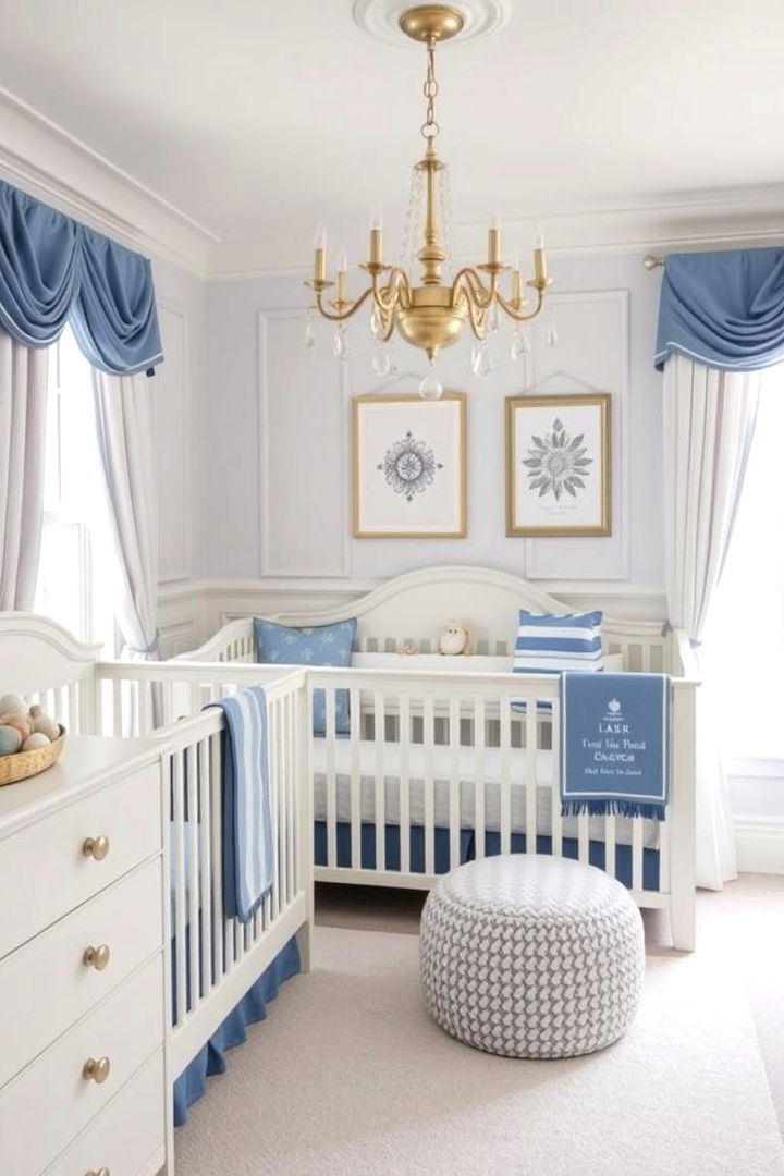 Elegant Blue and White Combos - 22 Blue Nursery Ideas