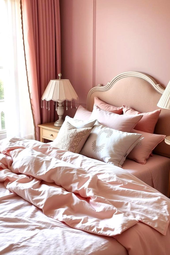 Elegant Blush Pink Bedding - 22 Blush Pink Bedroom Ideas