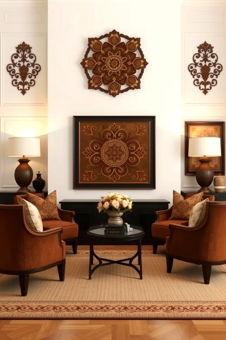 Elegant Brown Accents - 22 Brown Living Room Ideas