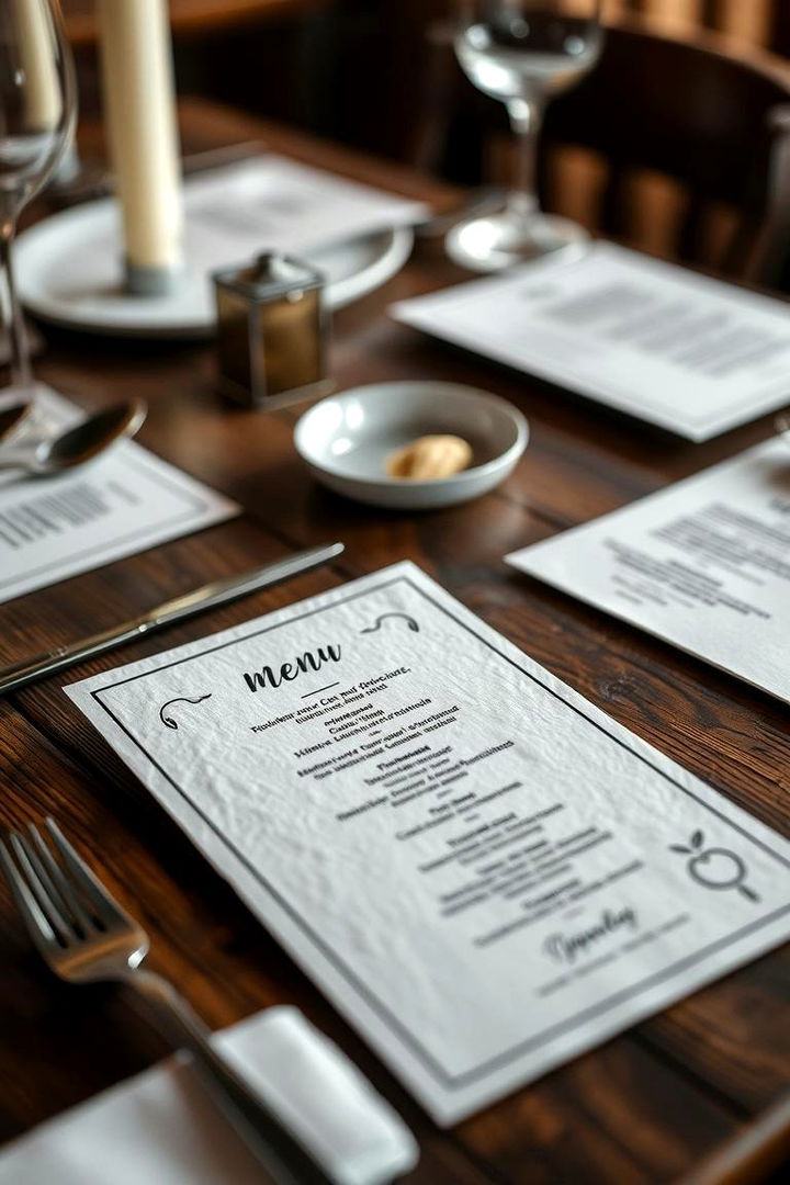 Elegant But Rustic Menus - 22 Barn Wedding Ideas