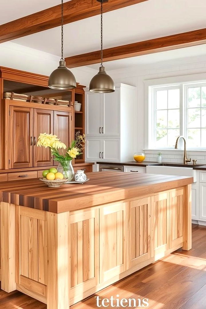 Elegant Butcher Block - 22 Farmhouse Kitchen Island Ideas