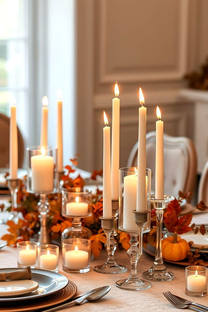 Elegant Candle Display Centerpiece - 22 Graduation Centerpiece Ideas