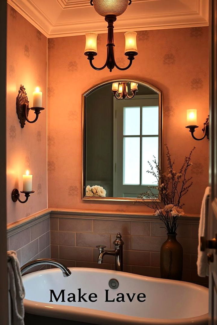 Elegant Candlelight Ambiance - 22 Vintage Bathroom Ideas