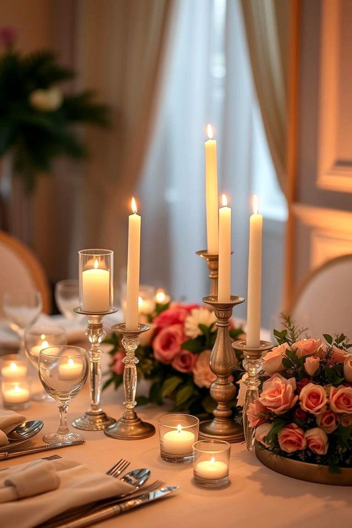 Elegant Candlelit Tablescape - 22 Tablescape Ideas