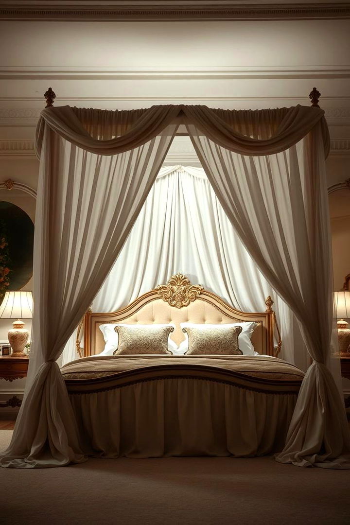 Elegant Canopy Bed Design - 22 Grandmillennial Style Bedroom Ideas