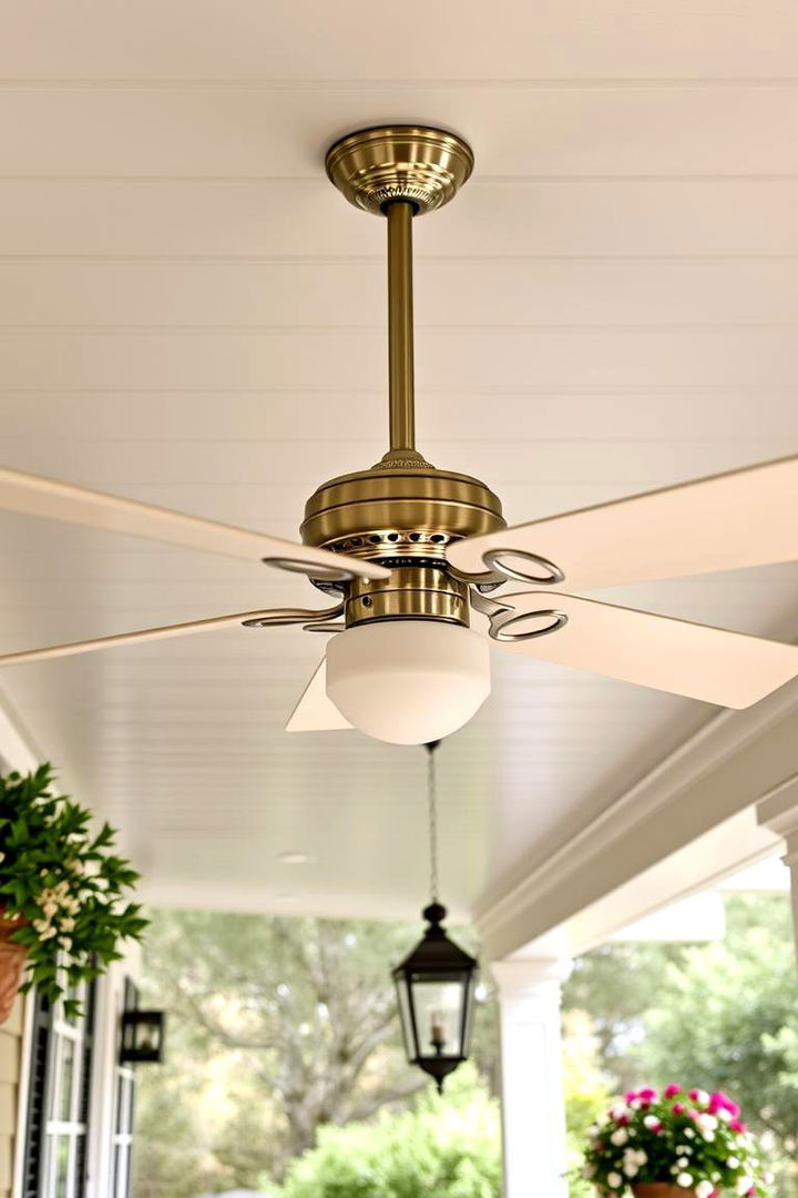 Elegant Ceiling Fans for Southern Breezes - 22 Southern Front Porch Ideas