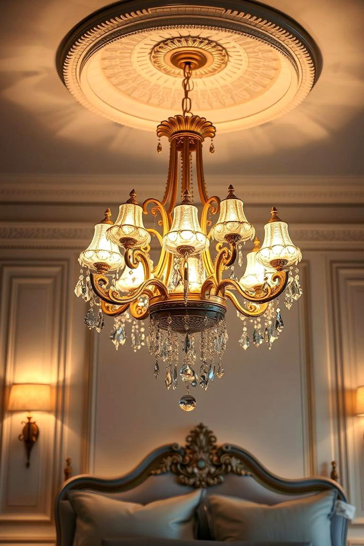 Elegant Chandeliers and Lighting - 22 French Bedroom Decor Ideas