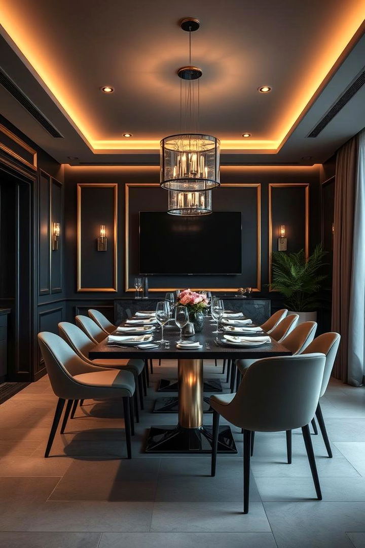 Elegant Charcoal - 22 Dining Room Paint Colors