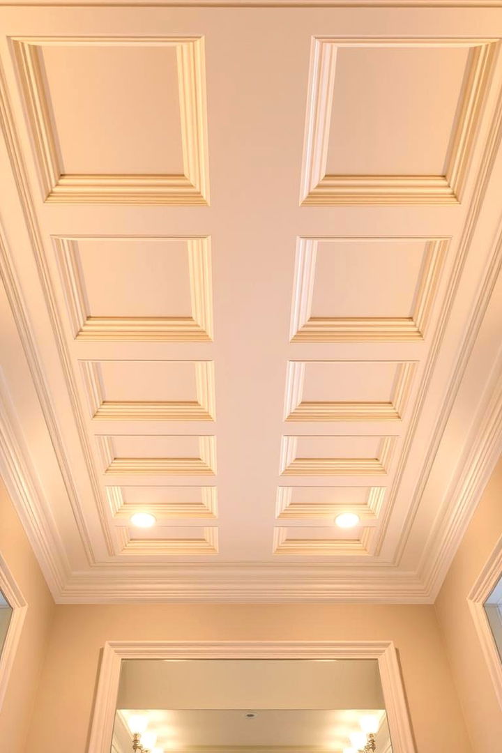 Elegant Coffered Ceilings - 22 Bathroom Ceiling Ideas