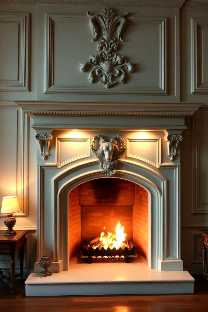 Elegant Colonial Accents - 22 French Country Fireplace Ideas