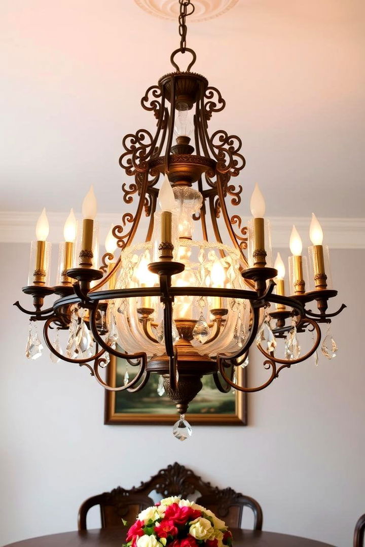 Elegant Colonial Chandeliers - 22 Colonial Dining Room Ideas
