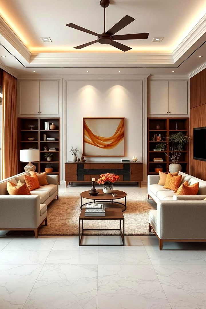 Elegant Contemporary Settings - 22 terracotta living room ideas