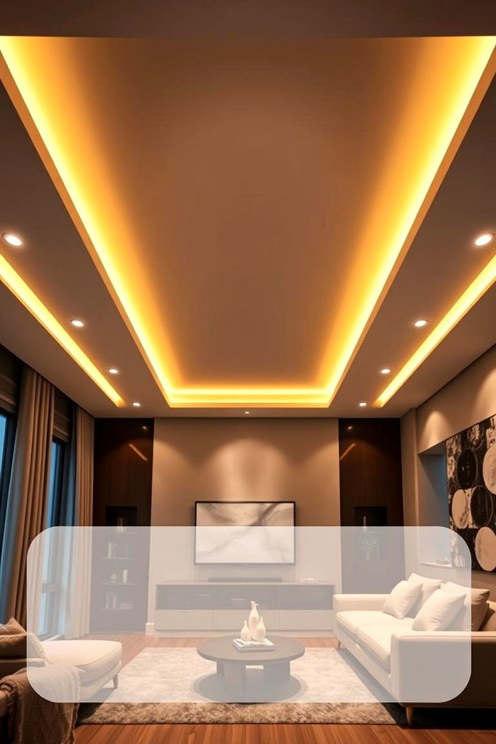 Elegant Cove Lighting Solutions - 22 Living Room Ceiling Lighting Ideas
