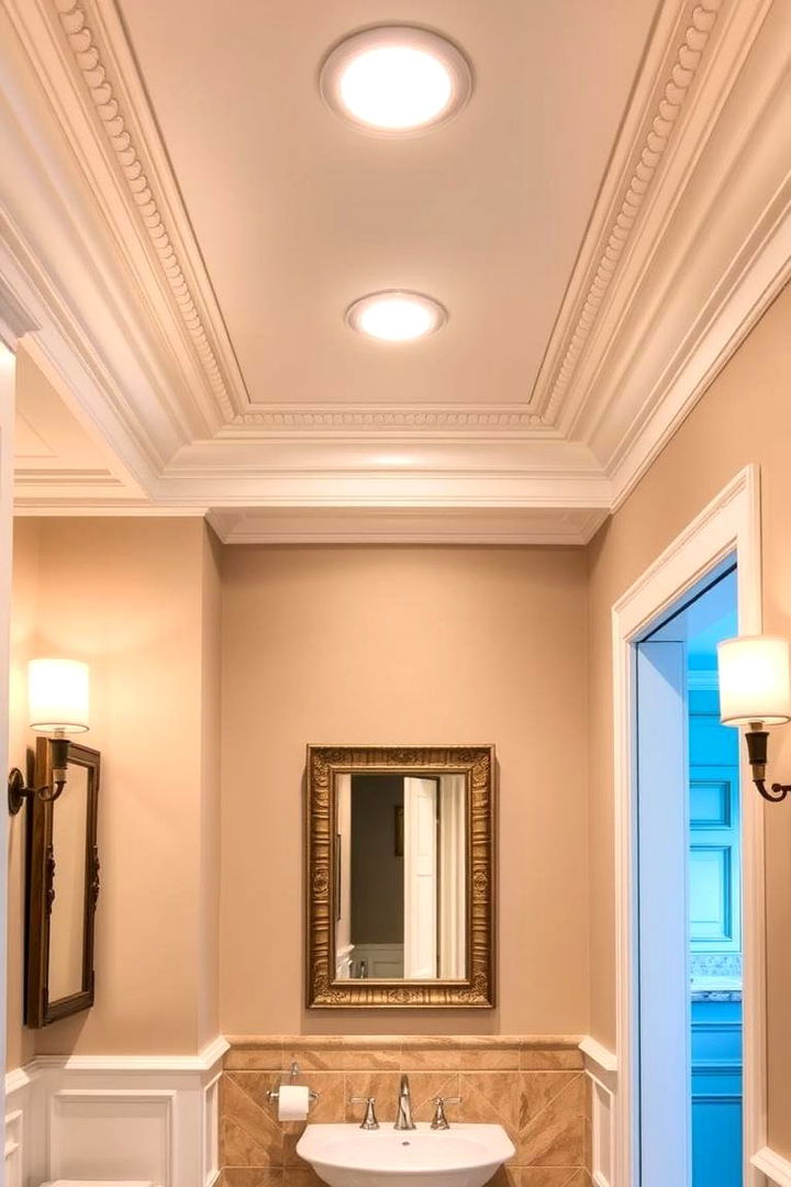 Elegant Crown Molding - 22 Traditional Bathroom Ideas