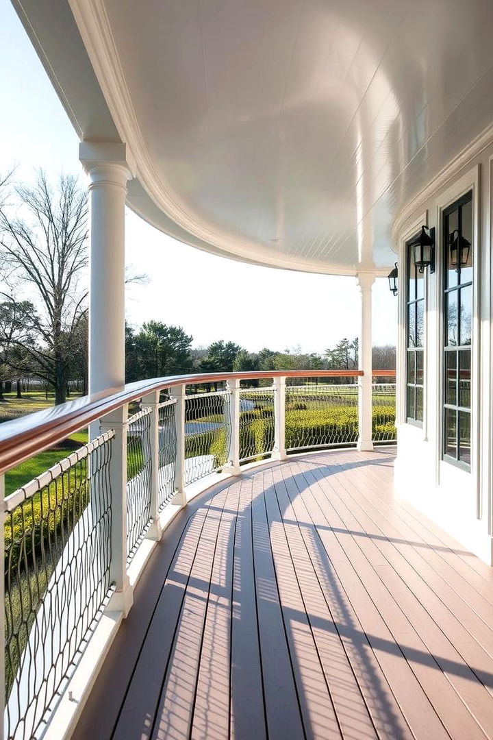 Elegant Curved Hog Wire - 22 Hog Wire Deck Railing Ideas