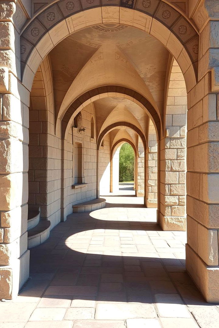 Elegant Curved Stone Walkways - 22 Rock Walkway Ideas