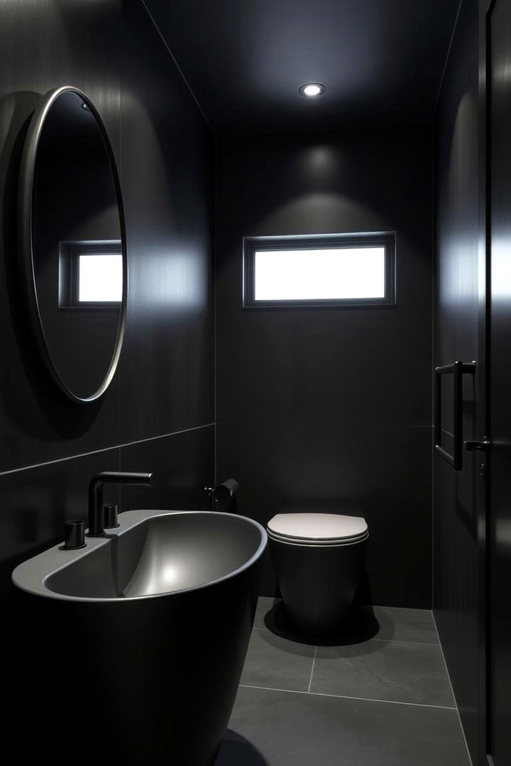 Elegant Dark Fixtures - 22 Dark Bathroom Ideas