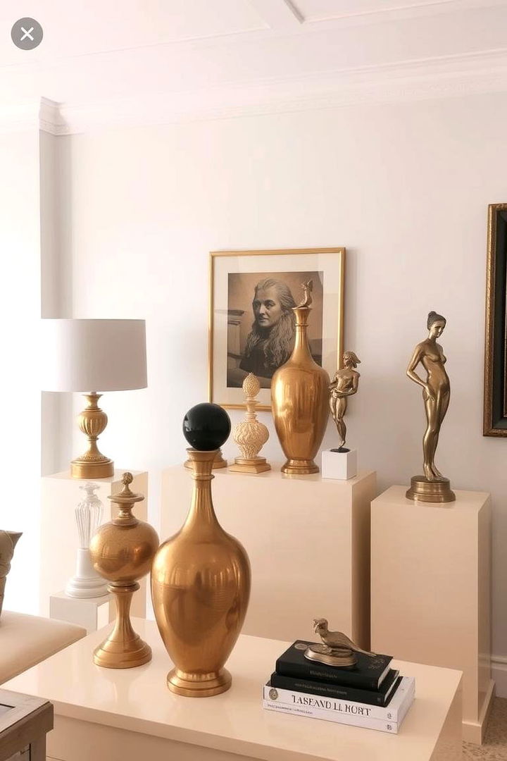 Elegant Decor Accessories Final Touches with Style - 22 Cream and Gold Living Room Ideas