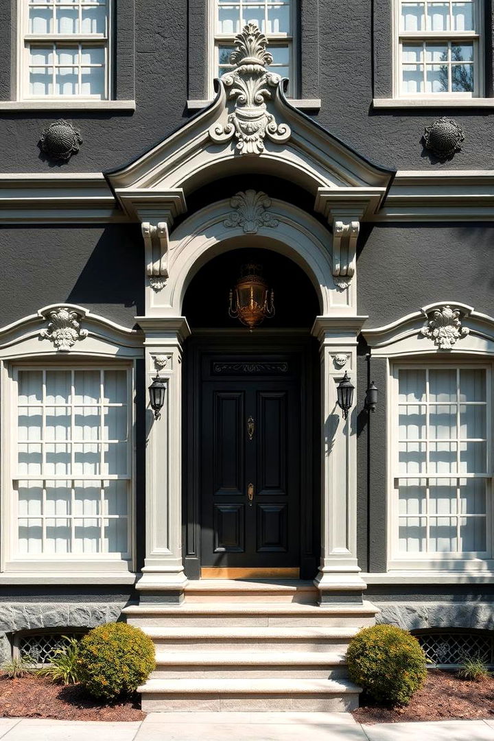 Elegant Detail Integration - 22 Black Stucco House Ideas