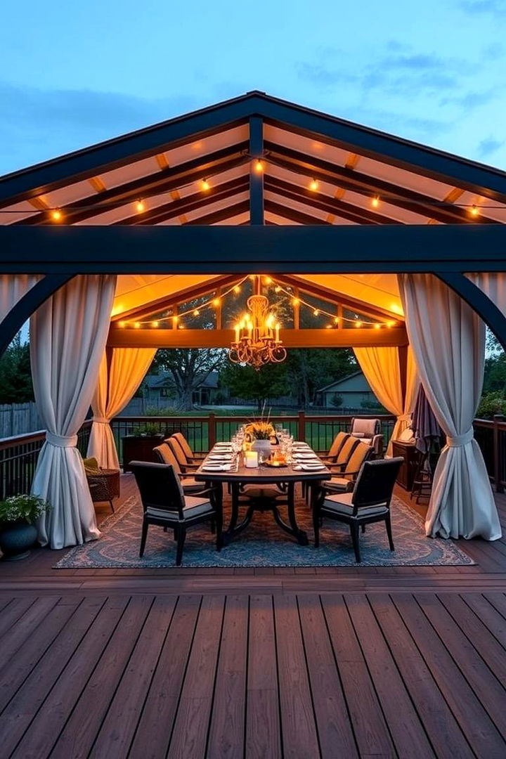 Elegant Dining Extension Gazebo - 22 Gazebo on Deck Ideas