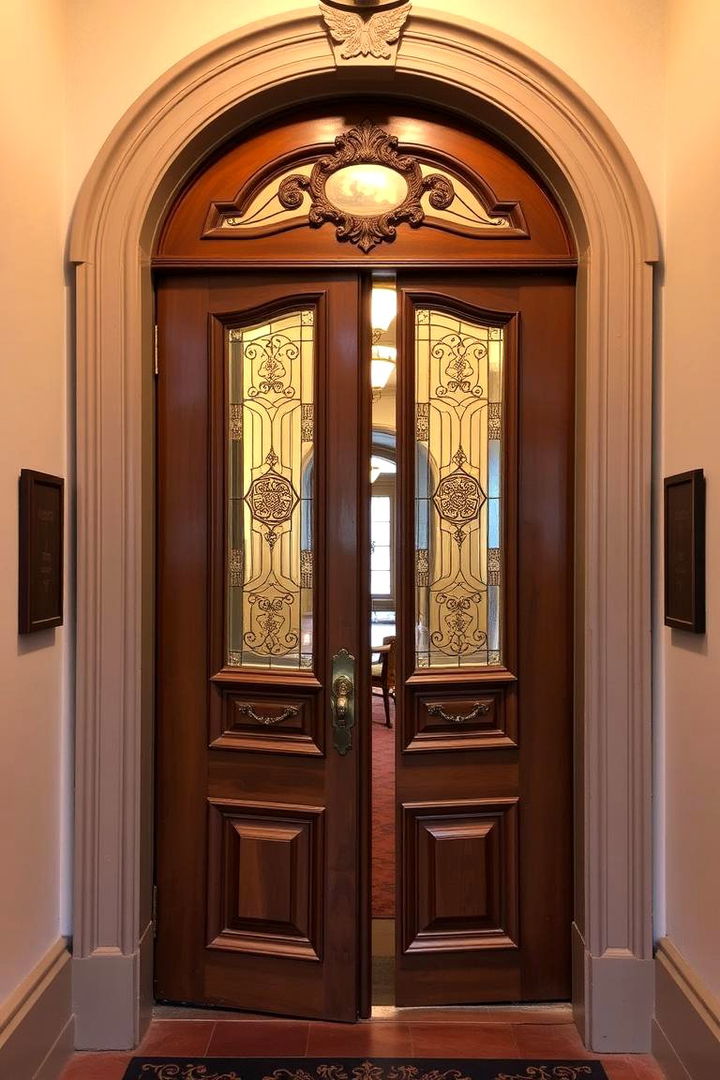 Elegant Entry Doors - 22 Victorian Hallway Ideas