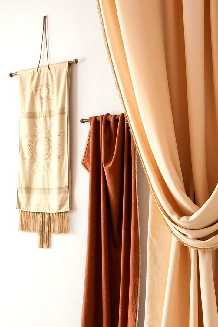 Elegant Fabric Wall Hangings - 22 Wall Covering Ideas