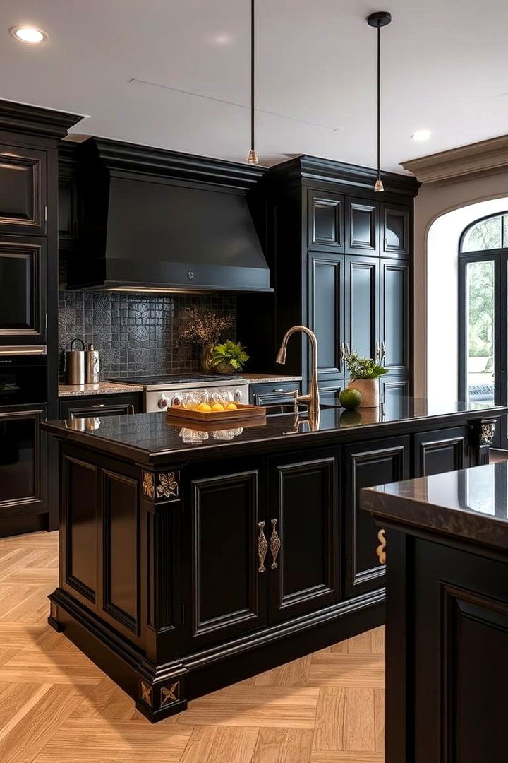 Elegant Finishing Touches - 22 Black Kitchen Islands