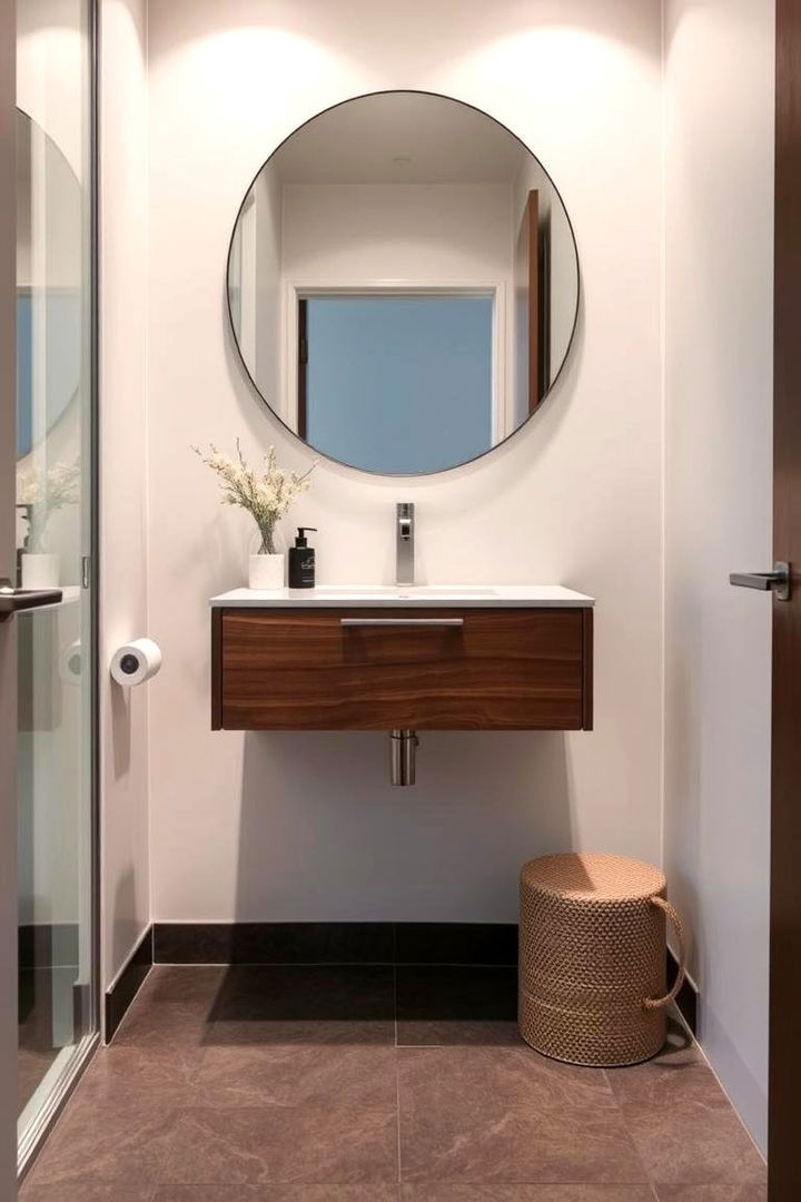 Elegant Floating Vanities - 22 Small Ensuite Design Ideas
