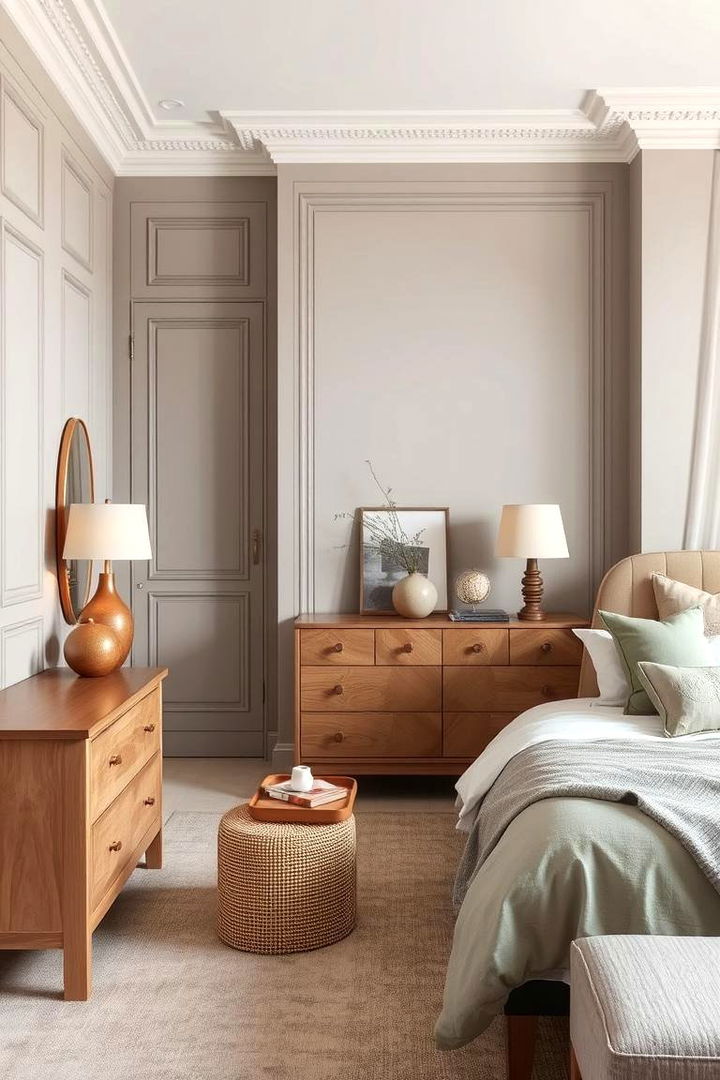 Elegant Furniture with Natural Palettes - 22 Sage Green and Grey Bedroom Ideas