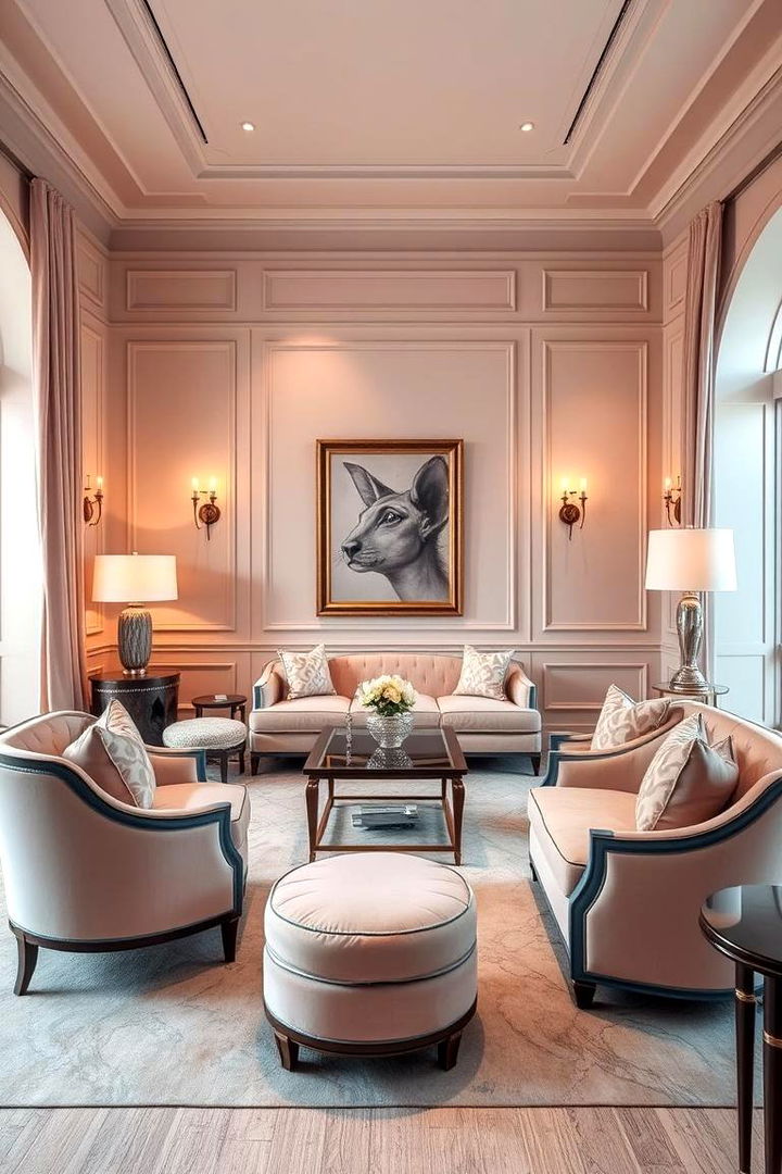 Elegant Furniture with Pink and Blue Slants - 22 Pink and Blue Living Room Ideas