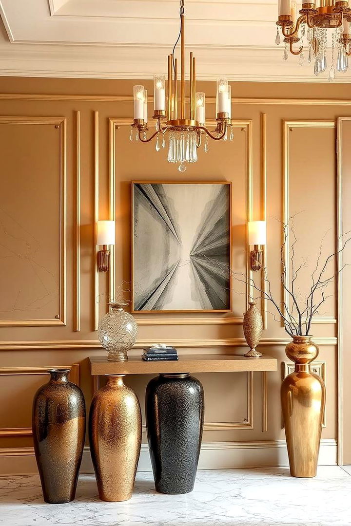 Elegant Fusion with Metallic Touches - 22 Tan Living Room Ideas