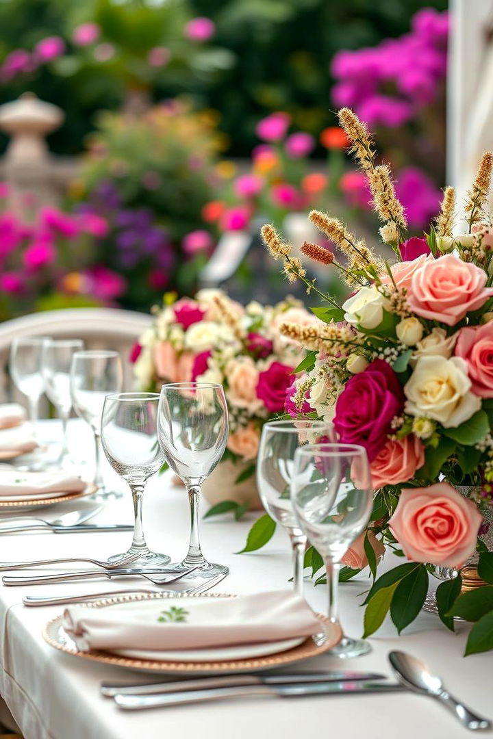 Elegant Garden Table Settings - 22 Garden Wedding Ideas