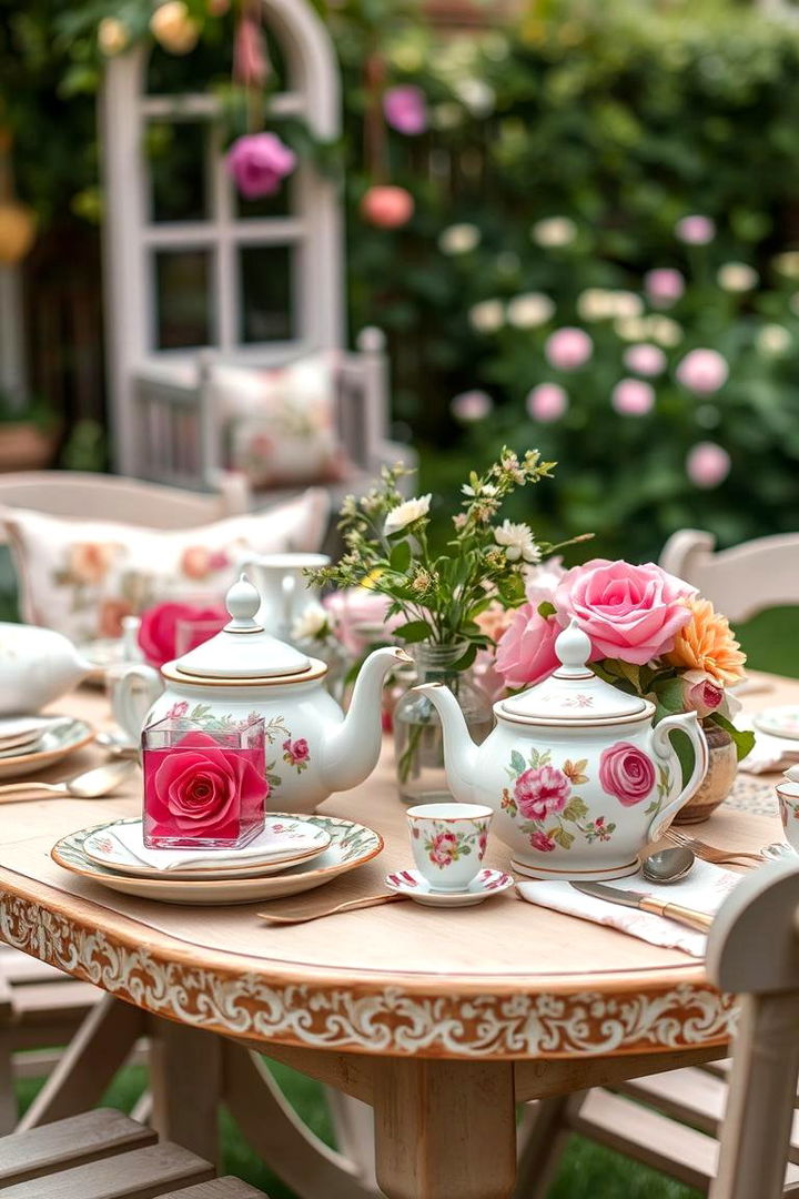 Elegant Garden Tea Party - 22 Large Fairy Garden Ideas