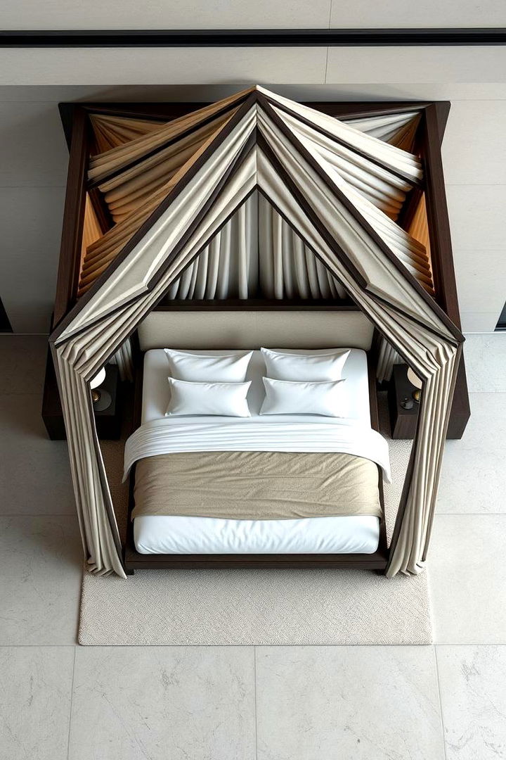 Elegant Geometric Canopy Bed - 22 Canopy Bed Ideas