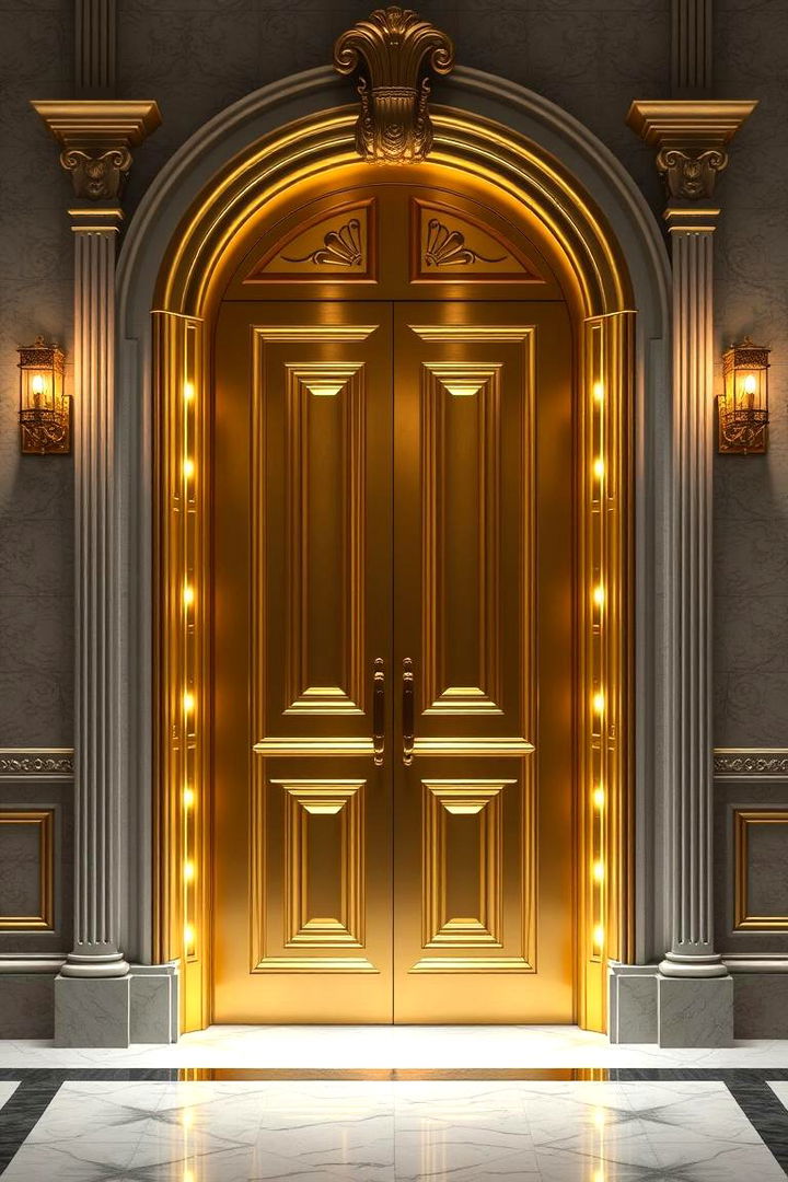 Elegant Gold - 22 Mid Century Front Door Colors