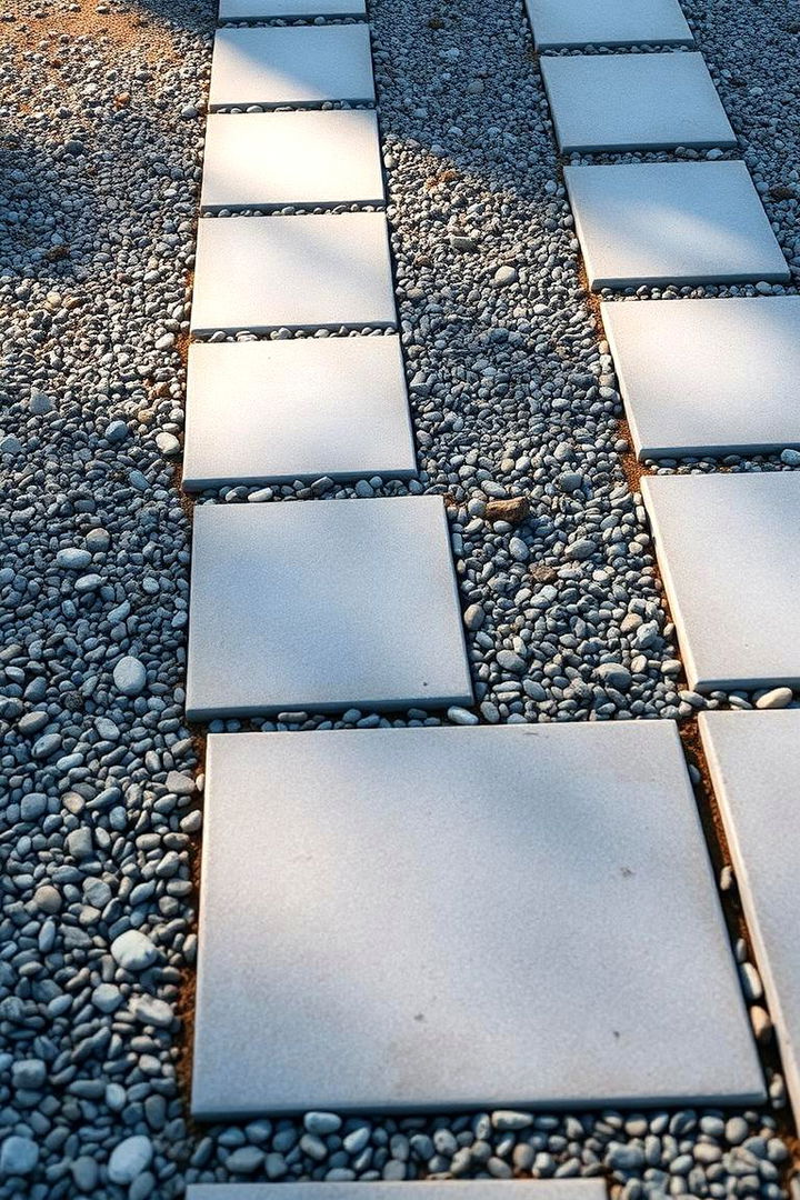 Elegant Gravel and Paver Layout - 22 driveway entrance ideas
