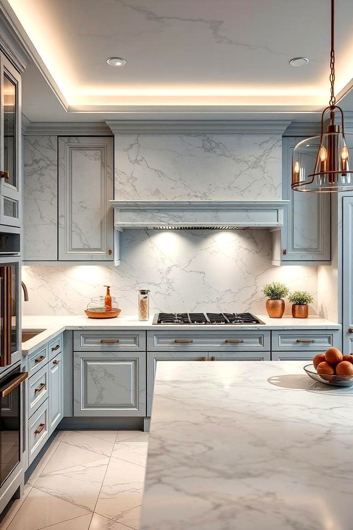 Elegant Gray Marble Interiors - 22 Gray Kitchens