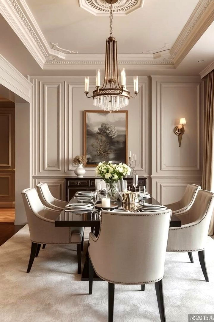 Elegant Greige Dining Area Setups - 22 Greige Interior Design Ideas