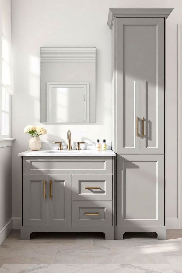 Elegant Grey Vanity Ideas - 22 Grey Bathroom Ideas