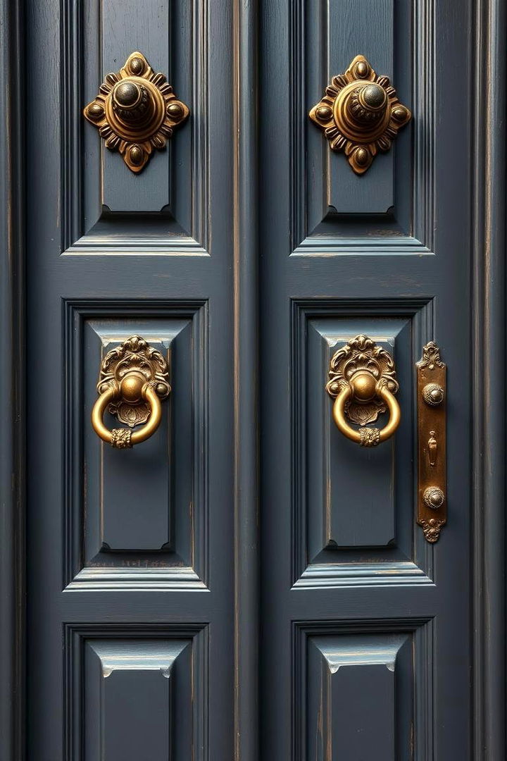 Elegant Hardware Detailing - 22 Colonial Front Door Ideas