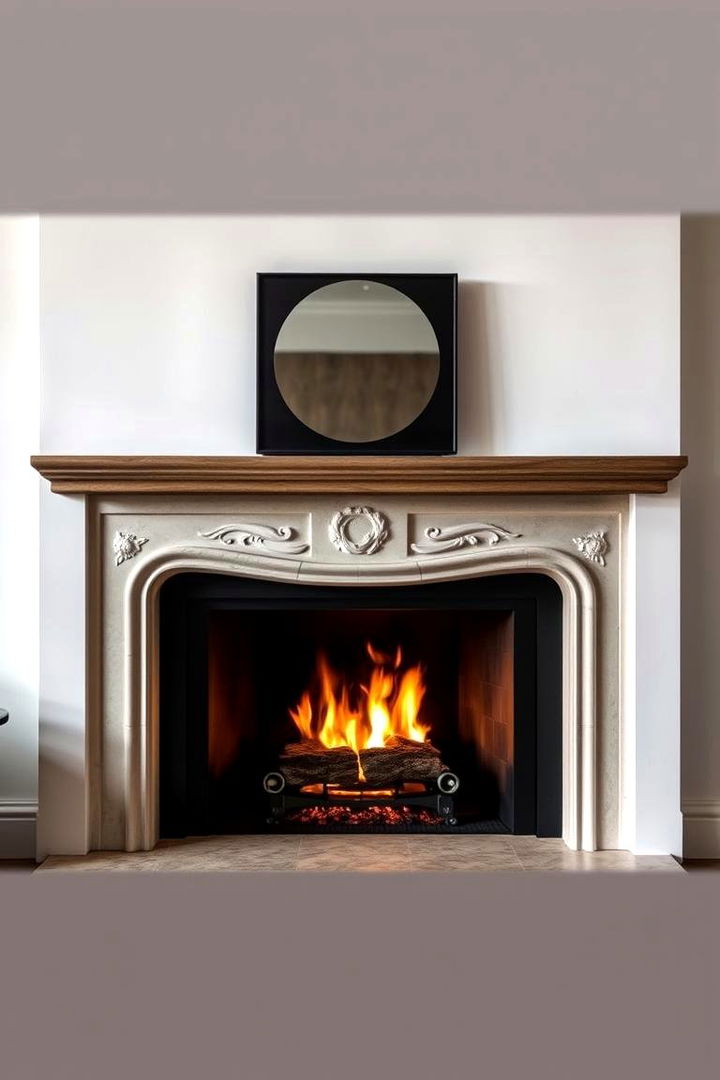 Elegant Hearth Designs with Subtle Curves - 22 French Country Fireplace Ideas