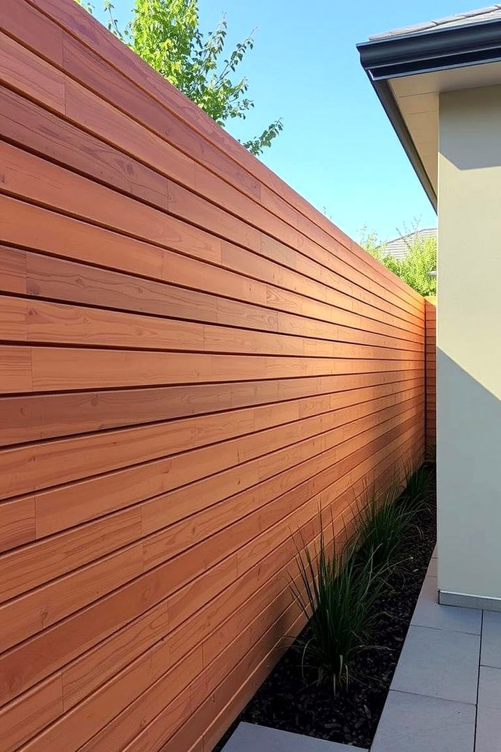 Elegant Horizontal Cedar Fencing - 22 Cedar Fence Ideas