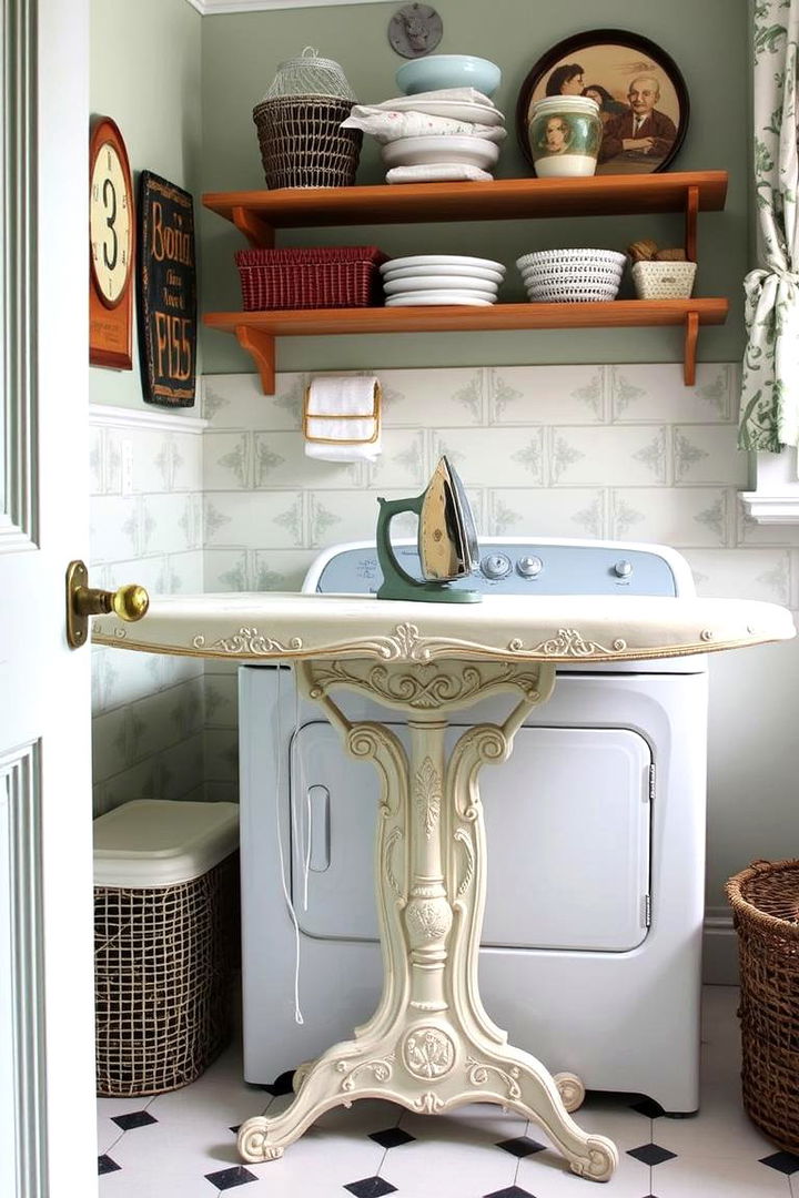 Elegant Ironing Board Designs with a Vintage Twist - 22 Vintage Laundry Room Decor Ideas