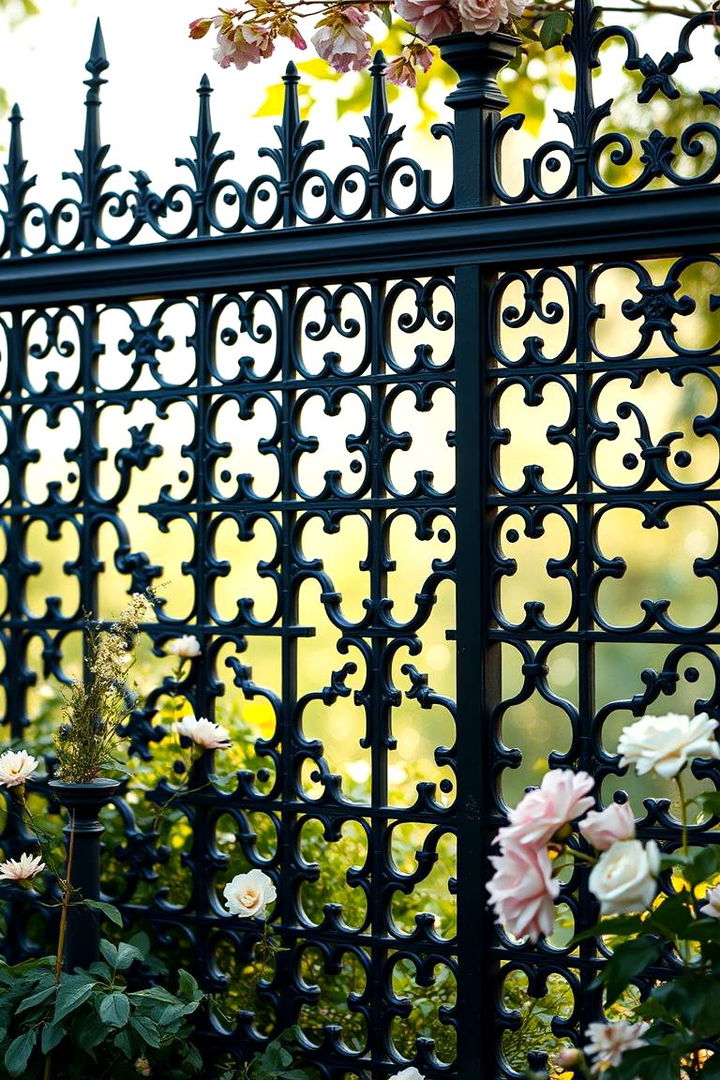Elegant Lattice Black Fence - 22 Black Fence Ideas