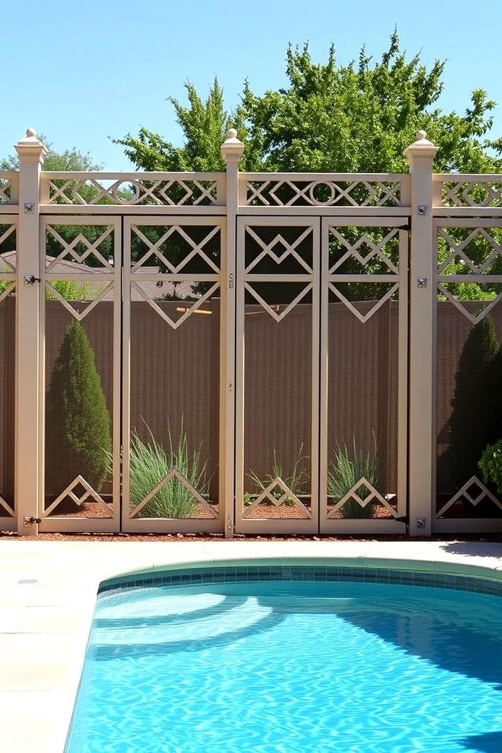 Elegant Lattice Fence Panels - 22 Pool Fence Ideas